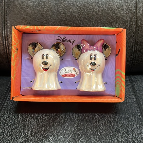 Disney Mickey and Minnie Ghost Iridescent Salt and Pepper Shakers - Picture 7 of 12